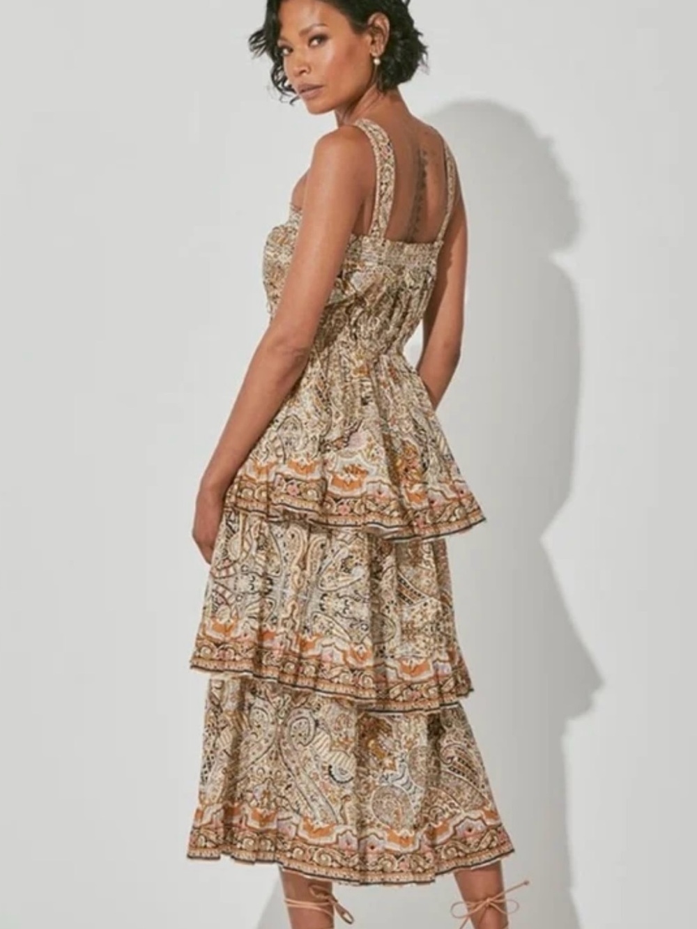 Cleobella Tiered Boho Cotton Dress - Picture 2 of 10